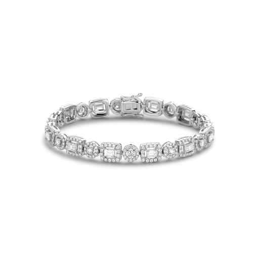 [JBS-SAD-PPJBR4944]  JBS - Multishaped Diamond Bracelet