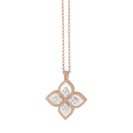 [ADV888CL1837_02]  Roberto Coin - Princess Flower Necklace with Pendant