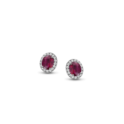 [JBS-MB-6/1317]  JBS - Earrings with diamonds and rubis