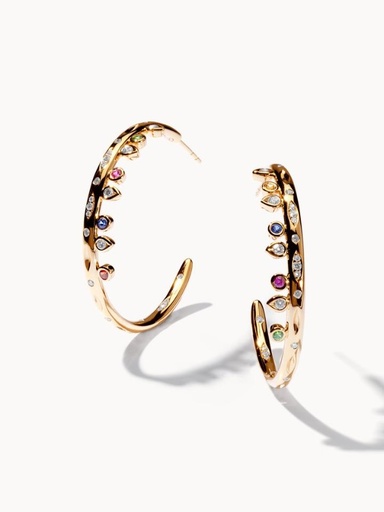 [E-Gyp-Ho-Can-yg]  Tamara Comolli - Earrings Gypsy Hoops Candy