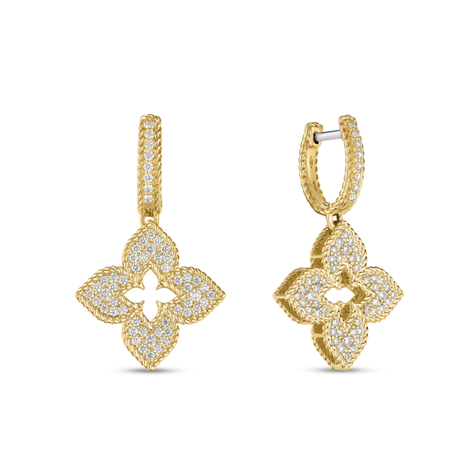 [ADR777EA3317]  Roberto Coin - Venetian Princess Earrings with Diamonds