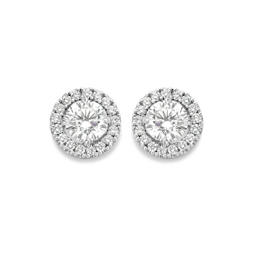 [JBS-MB-3/3086]  JBS - White Gold Diamond Stud Earrings