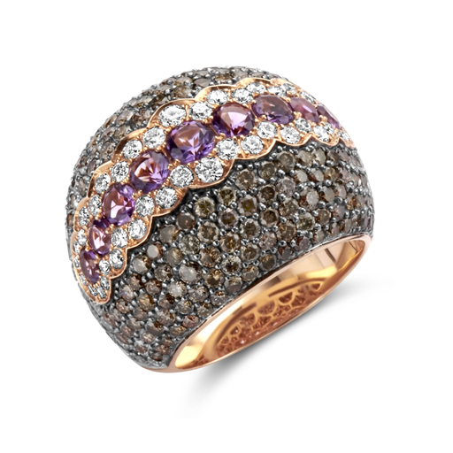  JBS - Ring with Amethyst and Diamonds