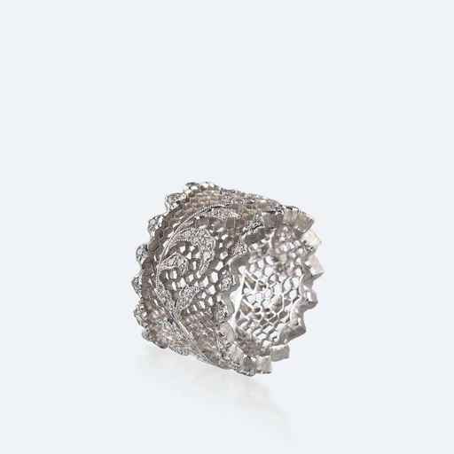 [JAUETE008226]  Buccellati - ring Tulle white gold set diamonds