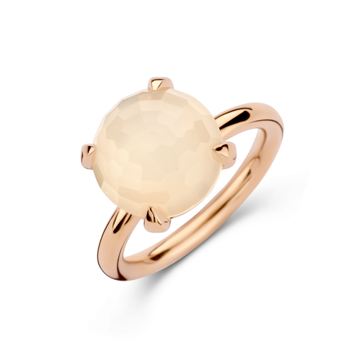 [8RR4783LAC]  Bron - Catch Ring with Lemon Quartz Cabochon