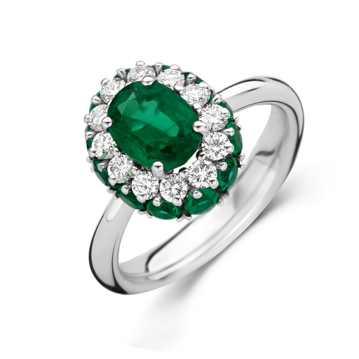 [JBS-NIA-2B976S]  JBS - Ring art deco emerald