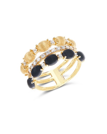 [AS31-597]  Nanis - Dancing Mystery black ring