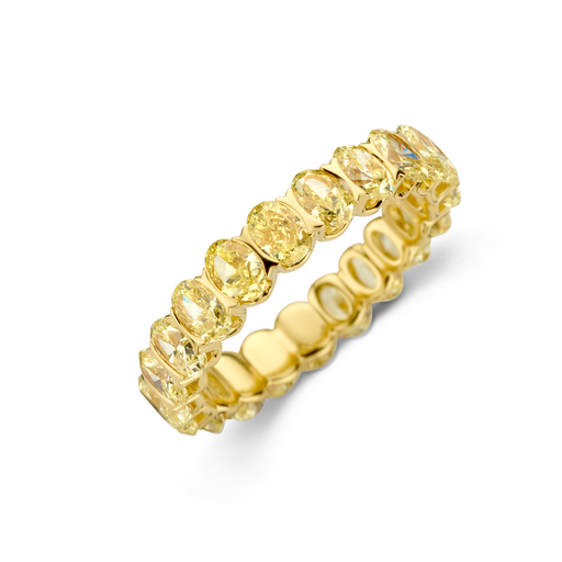 [JBS-LV-A9961/Y-Y]  JBS - Wedding Band in Yellow Gold with Fancy Yellow Diamonds