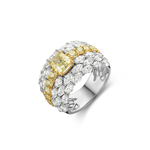 [AN2087BBGGI/13CF7]  Giovanni Ferraris - Ring with white and yellow diamonds