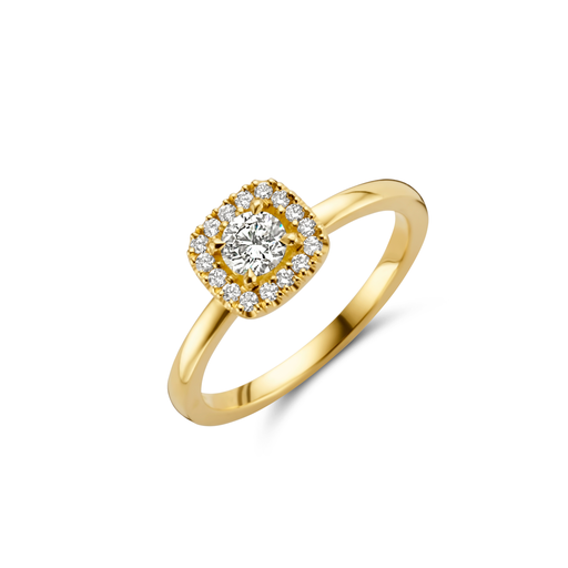 [JBS-MB-1/2053]  JBS - Yellow gold solitaire with brilliants
