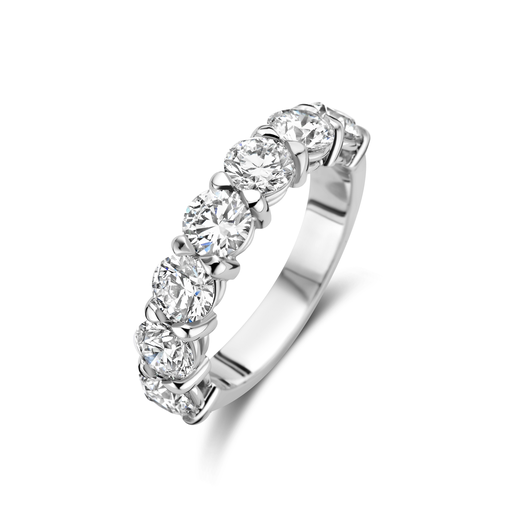 [JBS-MB-2/0596]  JBS - Wedding Band in White Gold set with Diamonds