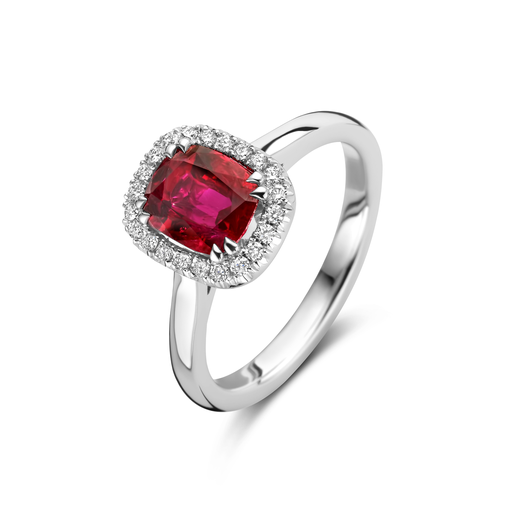 [JBS-MB-1/5011 CGL]  JBS - White gold solitaire with Ruby