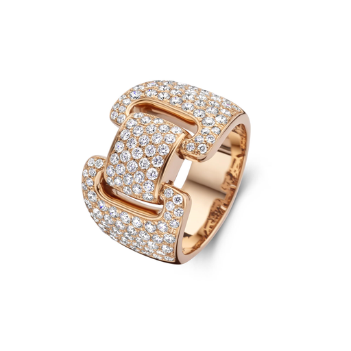 [1AN0032271/2]  Damaso - Pink gold Pavé ring with diamonds