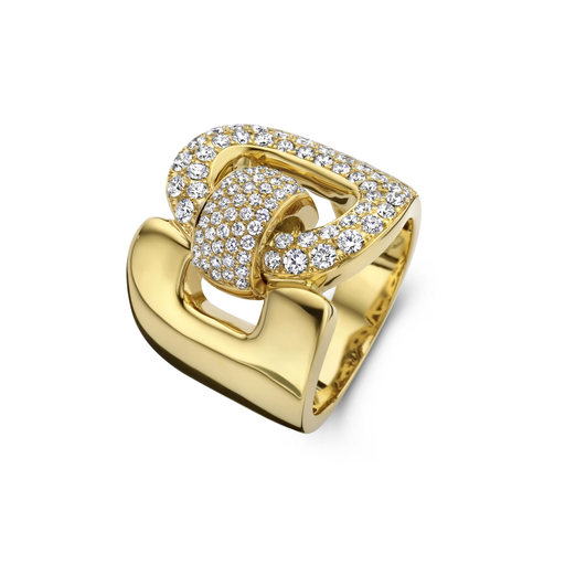 [1AN0032268/1]  Damaso - Yellow gold ring with diamonds