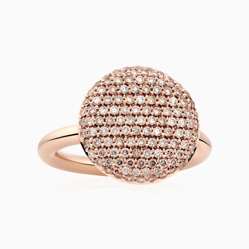 [8RR4779CBR]  Bron - Stardust Ring in Pink Gold with Champagne Diamonds