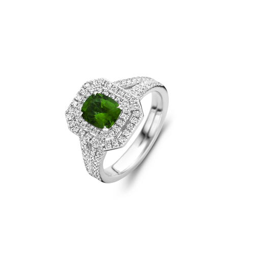[JBS-MB-FD1/0546]  JBS - White gold ring with emerald and diamonds