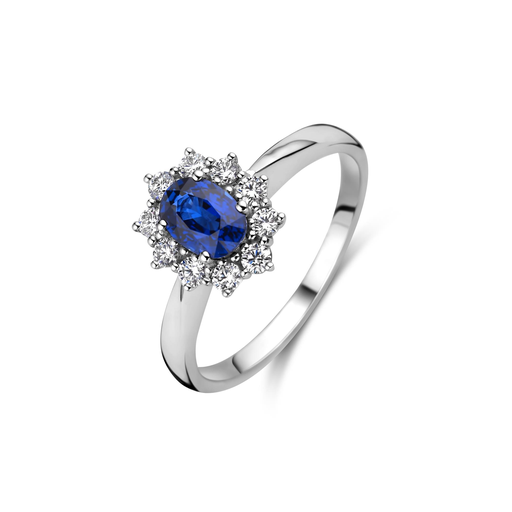 [JBS-MB-3/0784]  JBS - Entourage Sapphire and Diamond Ring in White Gold