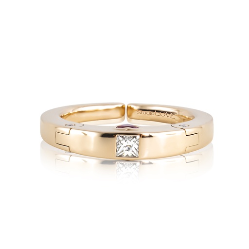 [SLV-02-RP]  Adolfo Courrier - StudioLOVE Ring in Pink Gold with Diamonds & Rubies