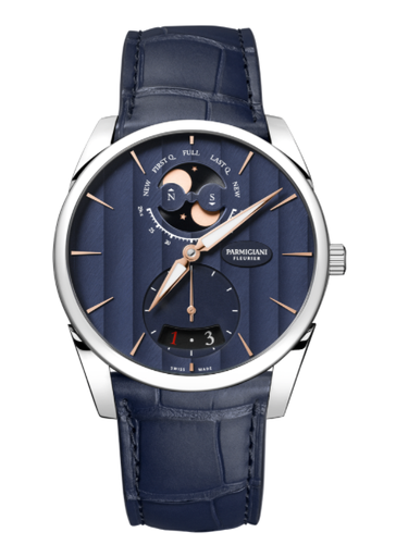 [PFC284-0000600-XA3242]  Parmigiani Fleurier - tonda 1950 watch lune steel blue face