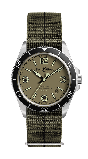[BRV292-MKA-ST/SF]  Bell & Ross - BR V2-92 MILITARY GREEN