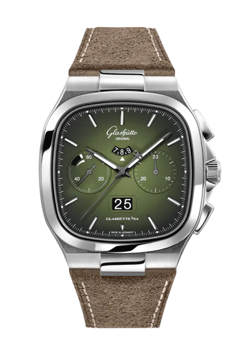 [1-37-02-09-02-62]  GlashÃ¼tte Original - Seventies Chronograph Panorama Date Green
