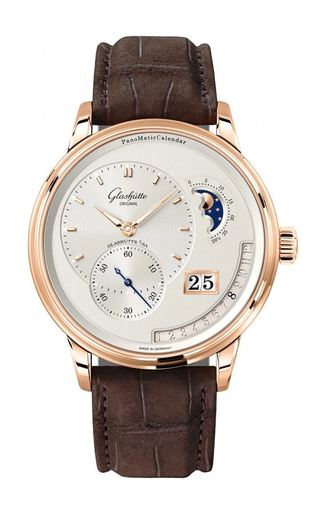 [1-92-09-02-05-02]  GlashÃ¼tte Original - PanoMaticCalendar Auto Red Gold Silver Dial 42 MM