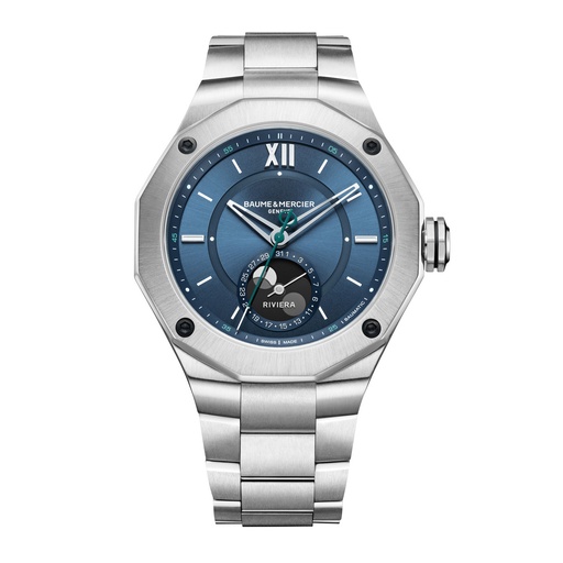 [M0A10682]  Baume & Mercier - Riviera Steel Blue Dial XL